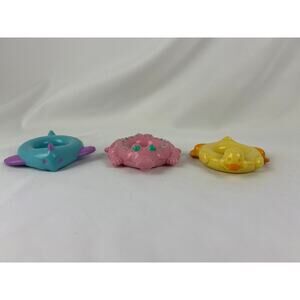 Vintage Hasbro Baby Bath Float Toys Turtle Alligator Duck Ring Set 1980s
